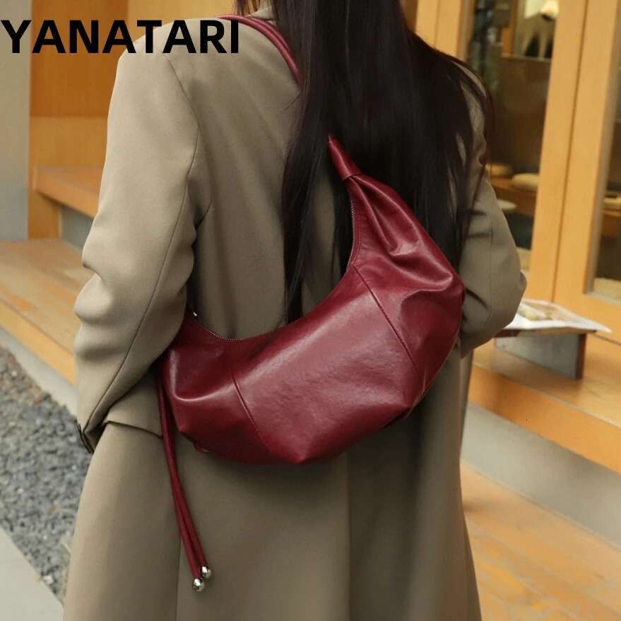 YANATARI Dumpg Leather Soft Leather Large Capacity Minimalist Crossbody Bag Women Female Fashion