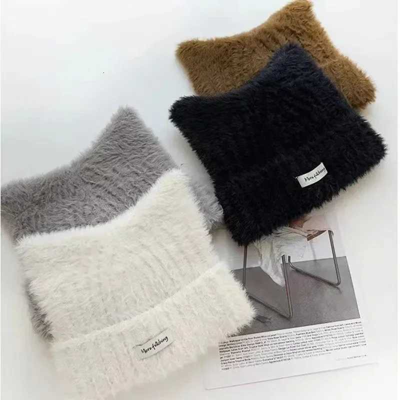 new apanese Cute Cat Ears Plush Beanies Cap Y2K Autumn and Winter Casual Warm Sweet Versatile Pullover Knitted Womens HatsXJ251110