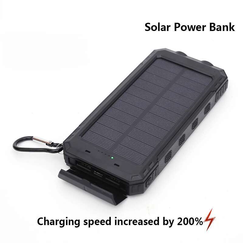 20000mAh Solar Power Bank Portable Large Capacity Charger Compatible with IOS Android USB-A and USB-C Fast Charging