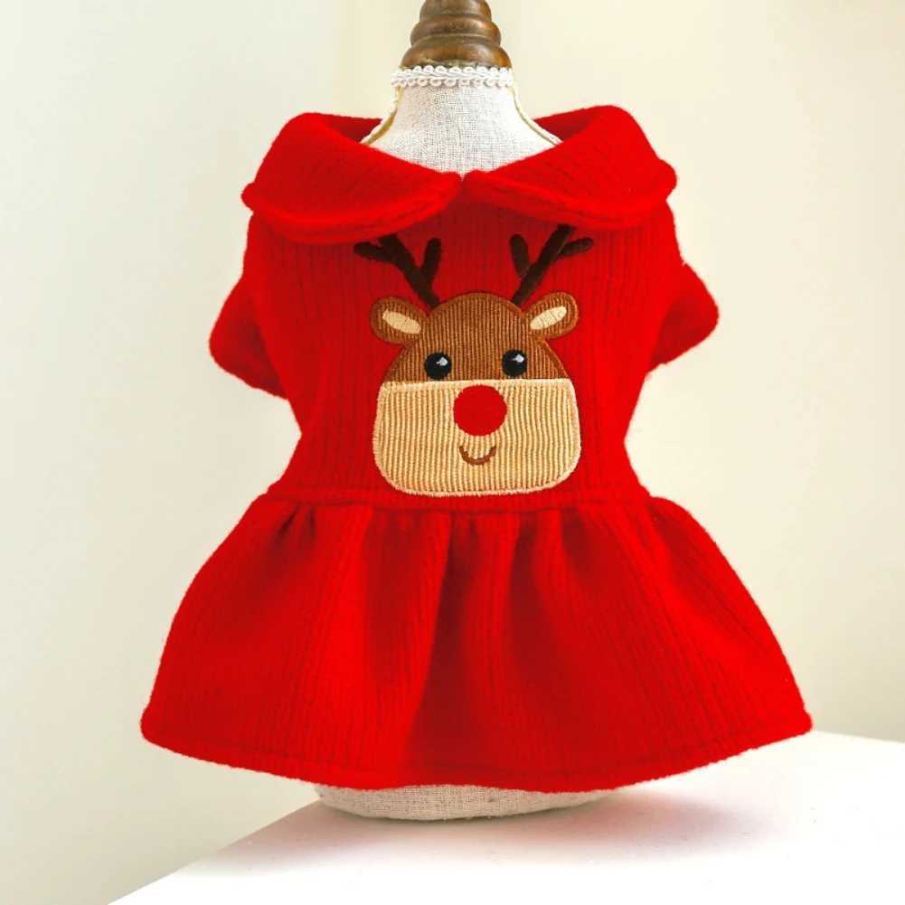 Christmas Pet Dog Skirt Dress Pet Hoodies Sleeveless Solid Color Fashion Red Pet Skirt Dog Breathable Clothes Pet Supplies J251110