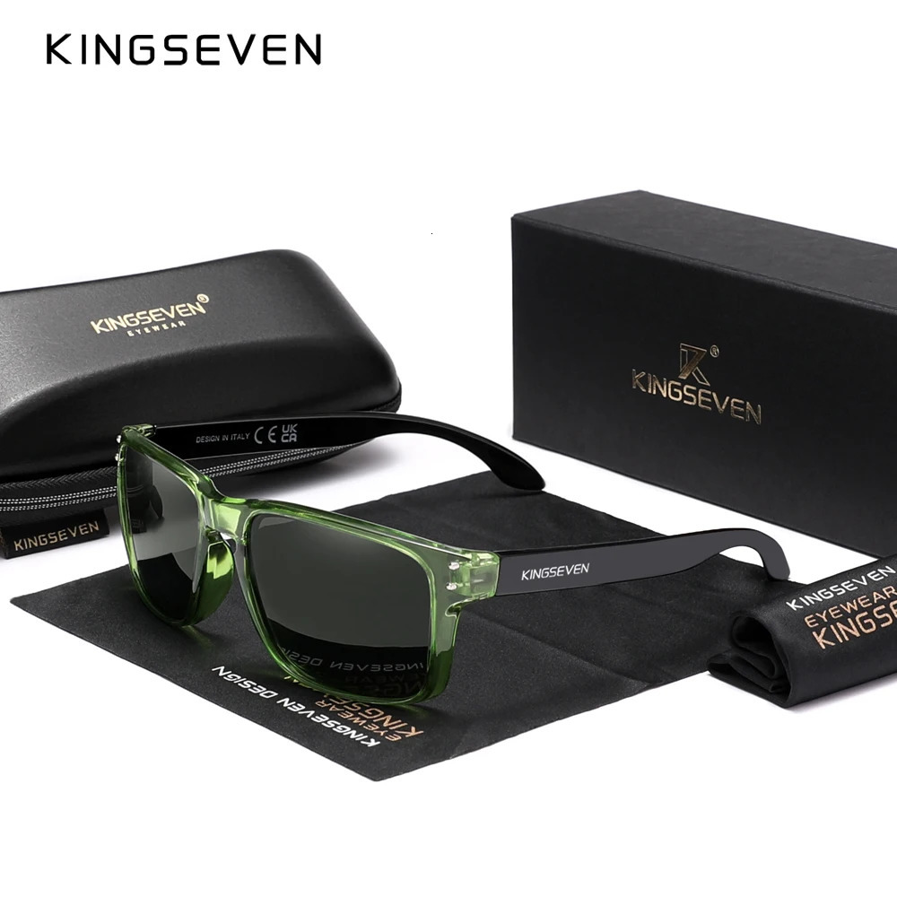 KINGSEVEN TR90 Polarized Square Sunglasses for Women with Carbon Fiber Pattern n Outdoor Sports Eyes 250410
