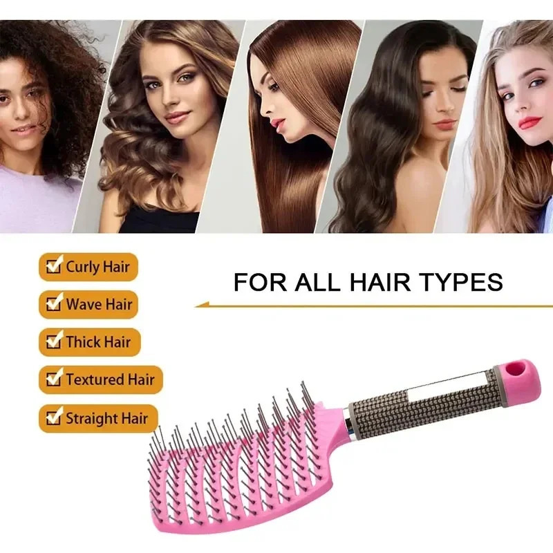Curved Vented Professional Detangling Comb Portable Home Massage Hair Brush Styling Tools Fast Drying Barber Hairdressing Salon 251107