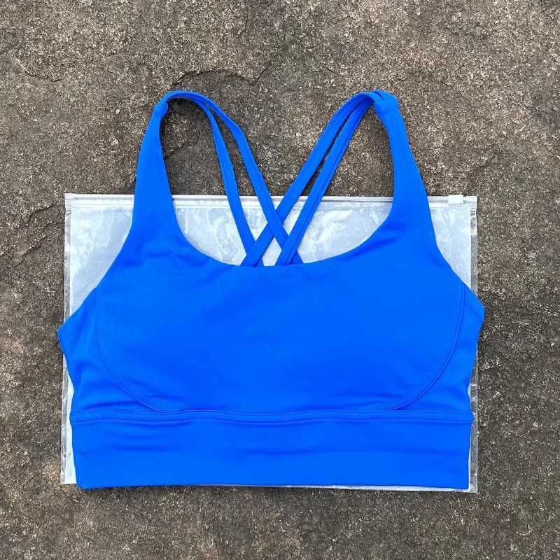 Double sided wool lining cross back shock-absorbing push up sports bra yoga fitness vest high support gymXJ250410