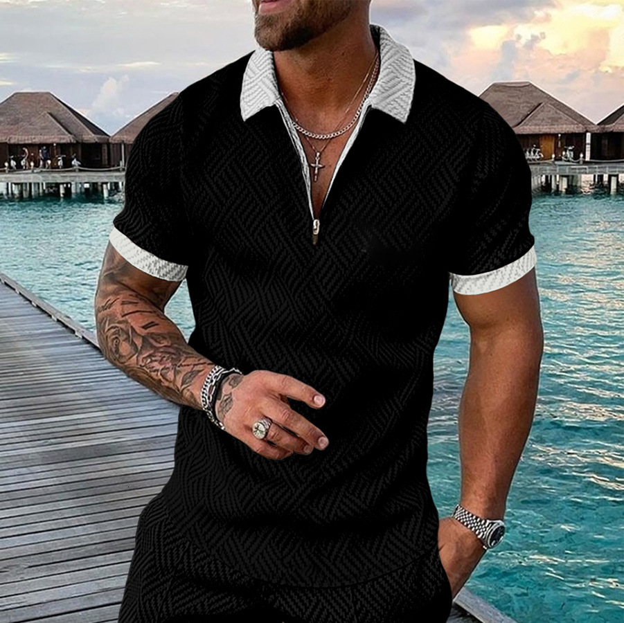 Polo new casual short sleeve 3D graphic summer everyday T-shirt