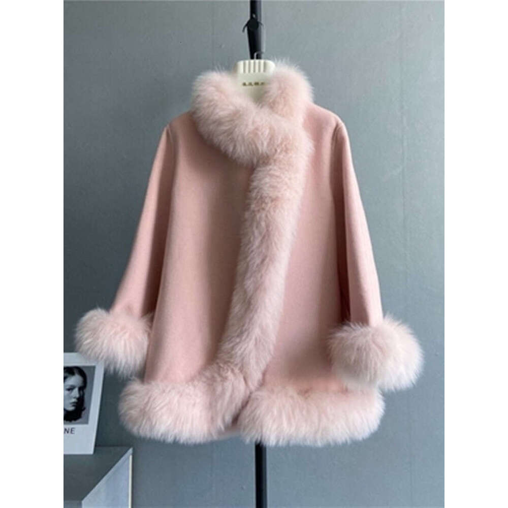 Loose Fur Cape New Fox Shawl Sheepskin Coat for Women, Youth Style Women, Women, Women,