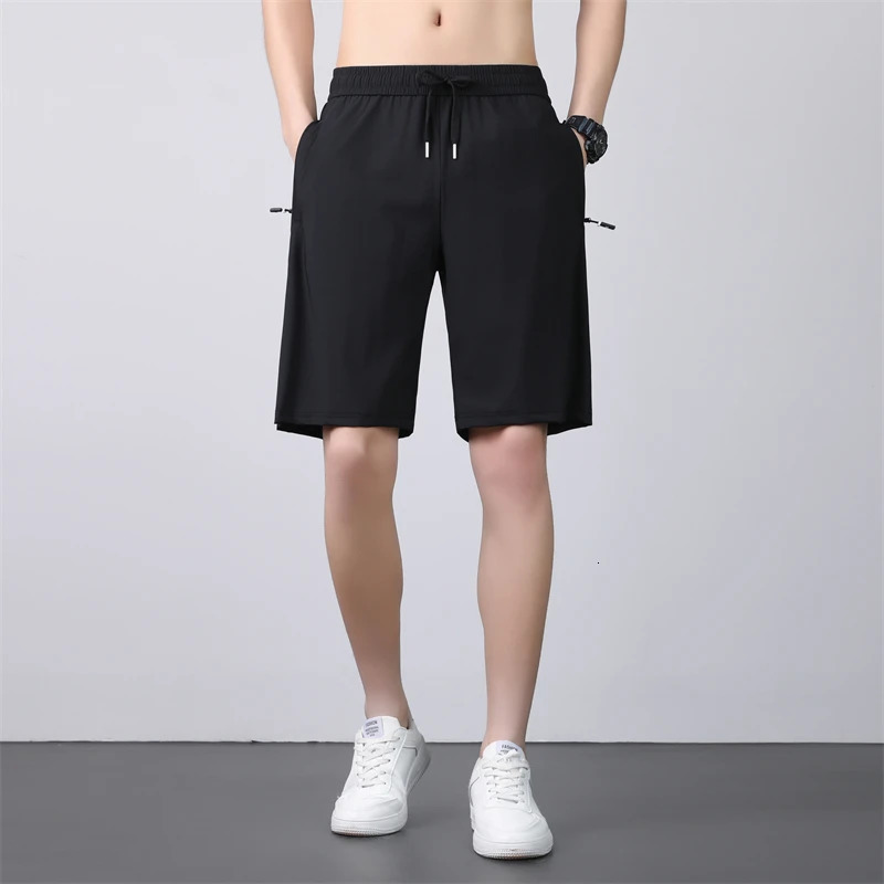 Ice silk shorts mens and mens loose quick drying casual pants 250410