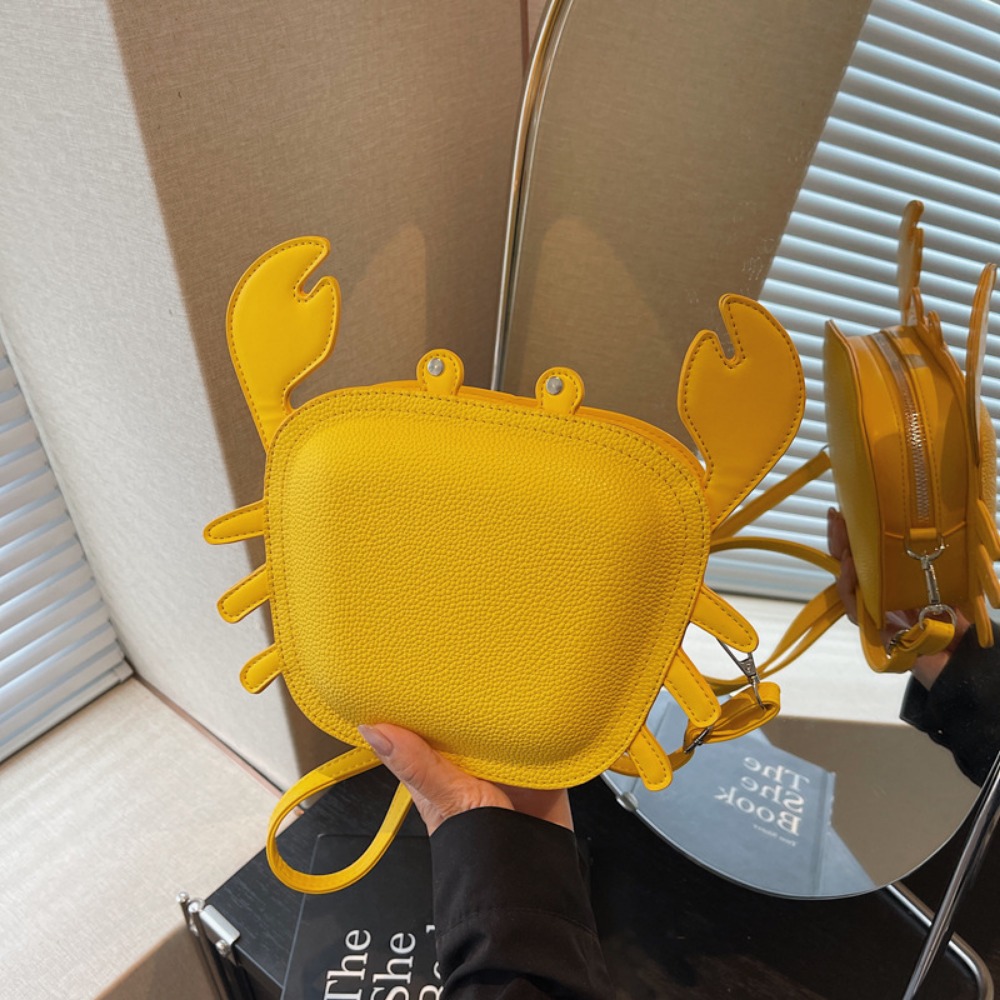 Fashionable Woman's Personalized Crab Design Shoulder/Crossbody Satchel with Unique Shape Features