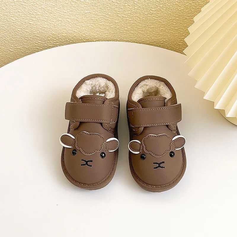 Fashion Girl Shoes New Cute Cartoon Versatile Kid Sneakers Winter Warm Trendy Boy Shoe with Fleece Simple Daily Ankle BootsT251110