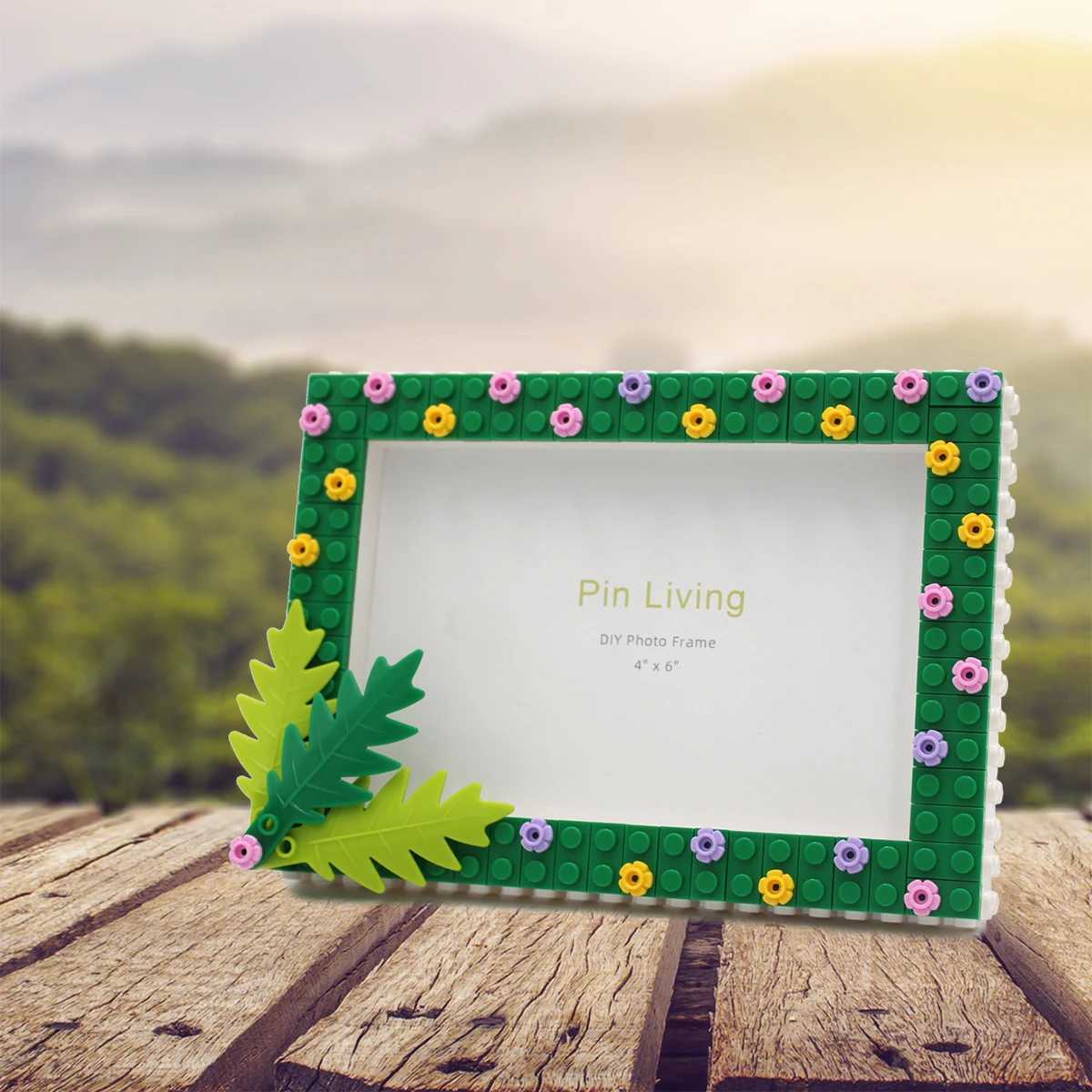 1pc Decor Photo FrameSimple Green Color Block DIY picture Frame For Home Decoration L251110 H260306