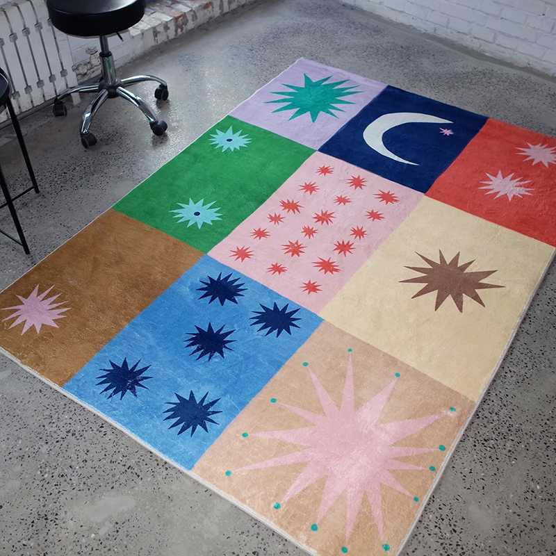 VIKAMA Creatively Designs Carpet Home Decoration Living Room and Bedroom Floor Mat Anti-slip High-density and Comfortable Y251110