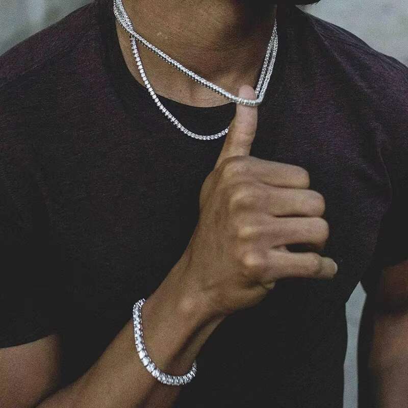 men's and women's tennis necklaces, chilled laboratory bracelets, chain k hip hop bracelets