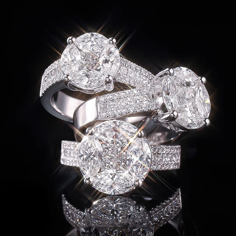 Choucong Gorgeous Wedding Rings Luxury Jewelry 925 Sterling Silver Fill Princess Cut 5A Cubic Zircon CZ Diamond Party Women Engagement Band Ring Gift