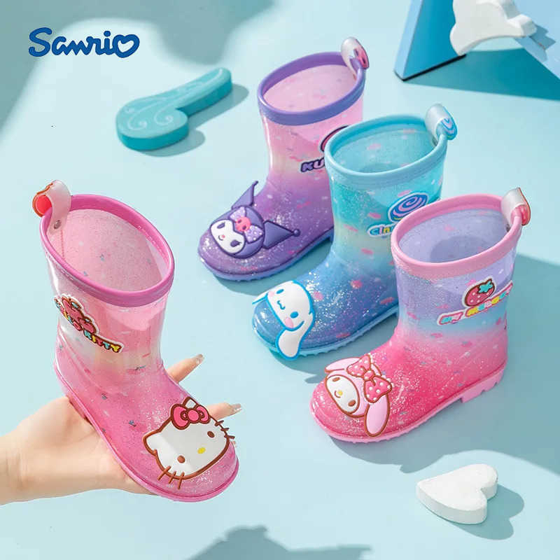 Sanrio genuine new childrens rain boots cartoon anti-slip wear-resistant rain boots for girls H251110