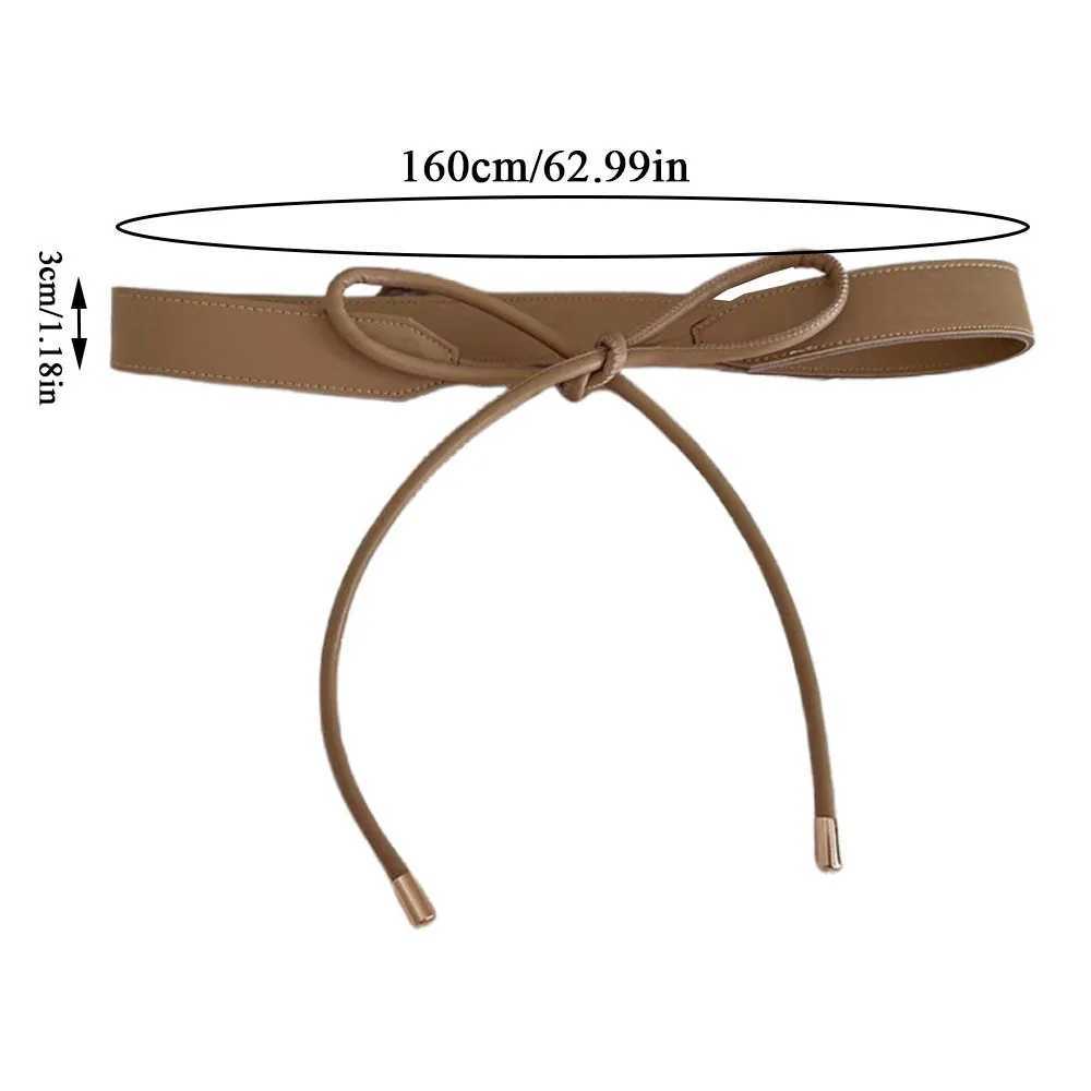 Fashionable thin waistband Versatile dress jacket decorative waistband ultra-thin drawstring PU leather drawstring at the waist X250410