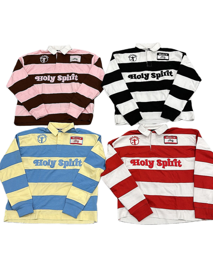 Men's Designer Polos American Street Style Embroidered Letter Polo Shirt Vintage Color-Block Striped Long-Sleeve T-Shirt Oversized Baseball Colla