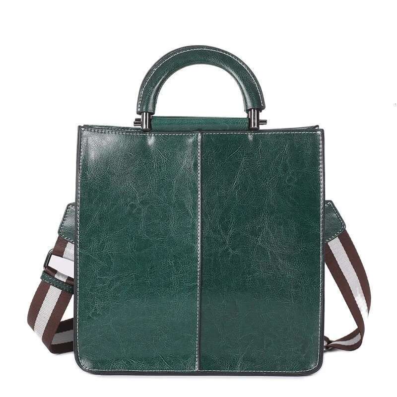 YANATARI Female Genuine Leather Handbags Women Shoulder Crossbody Vintage High-Capacity Tote Minimalist Bag