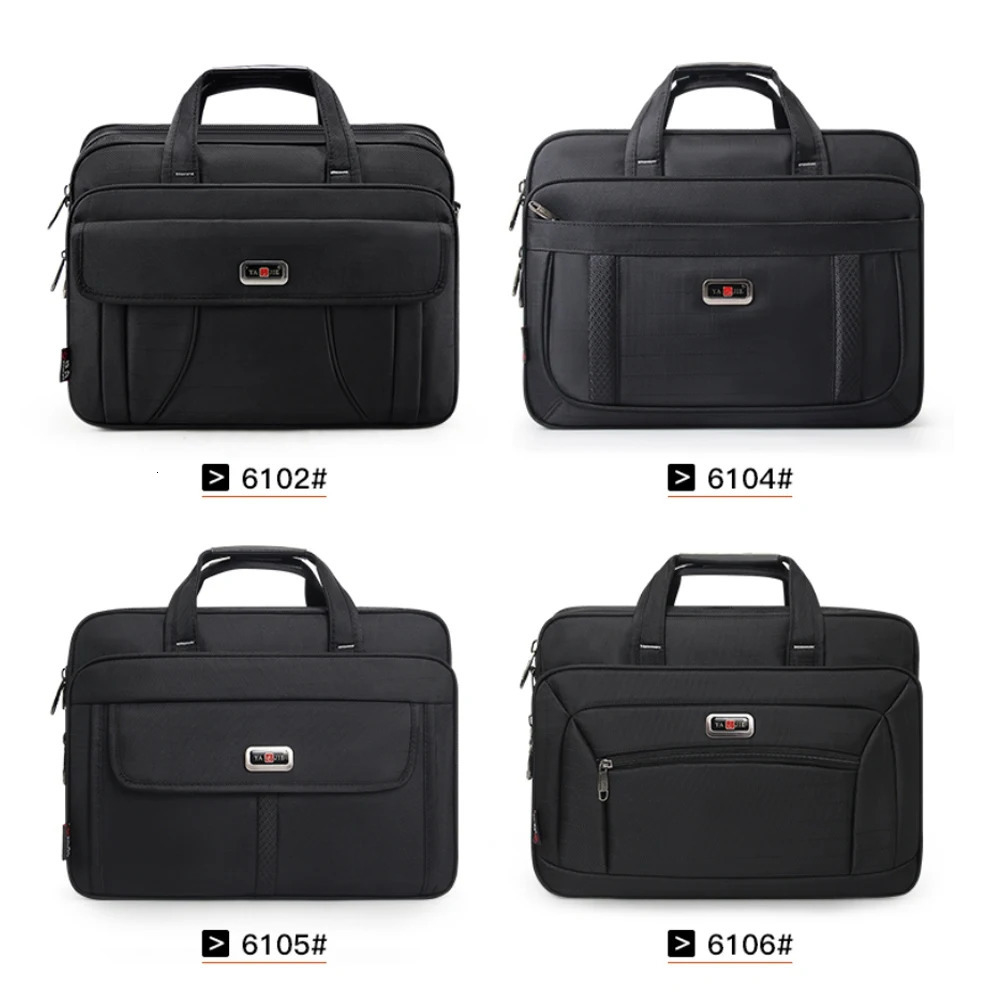 Business mens briefcase canvas waterproof large capacity 156 inch laptop bag work business official office 251110