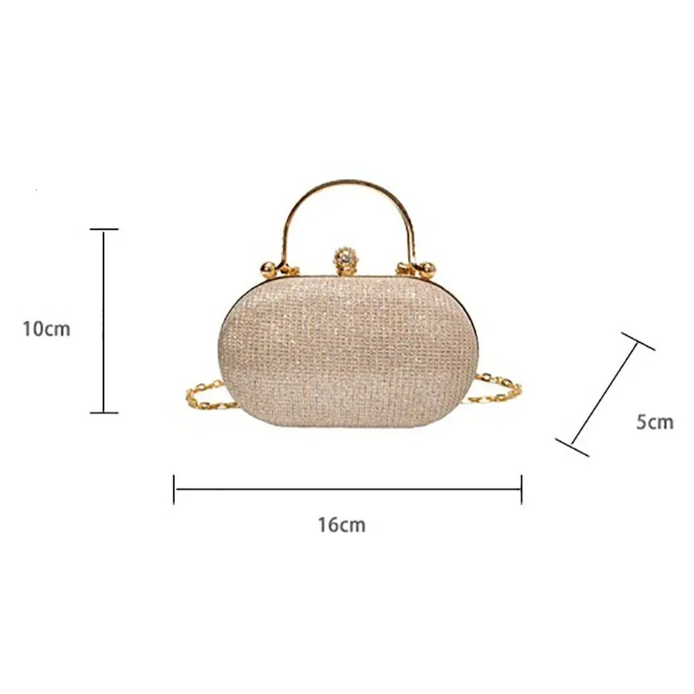 Fashion Polyester Fiber Evening Bags Rhinestone Chain Shoulder Bag Banquet Bag Women R251110
