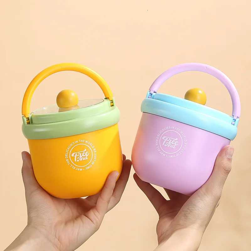 Fashionable cup Portable Stainless Steel 304 Milk Cup With Lid And Spoon Insated Breakfast Cup For Off Workers And Students Y251110