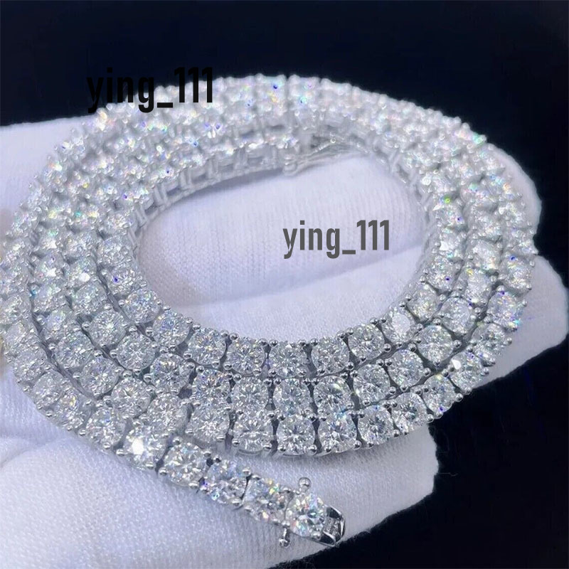 Cheapest Price Hip Hop 925 Sterling Silver 2mm 3mm 4mm 5mm 6.5mm Vvs Moissanites Diamond Necklace Moissanite Tennis Chain