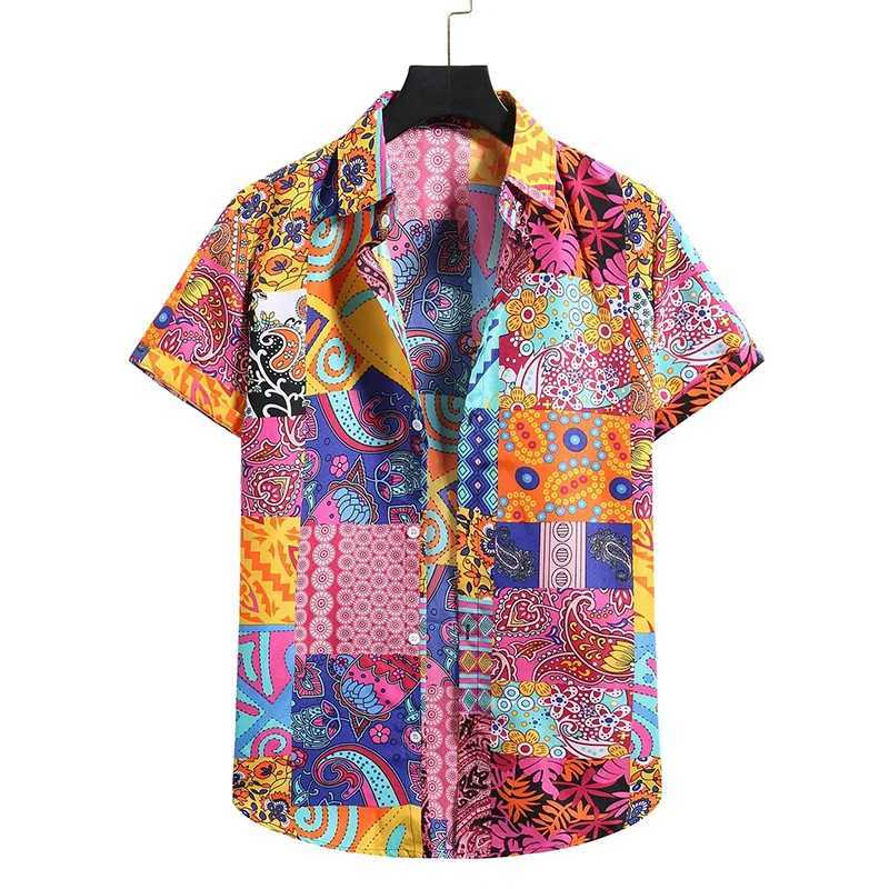 Summer 3D Graffiti Printed Mens Shirt Fashion Street Clothing Long Sleeve T-shirt Unisex Hawaiian Shirt X250410