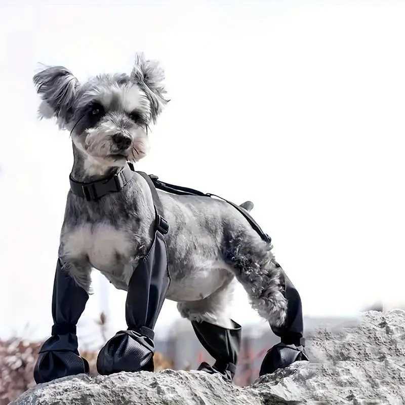 Pet Dog Shoes Waterproof Adjustable Dog Boots Rainy Pet Breathable Shoes Outdoor Walking Soft French Bulldog Claw Protection T2504010