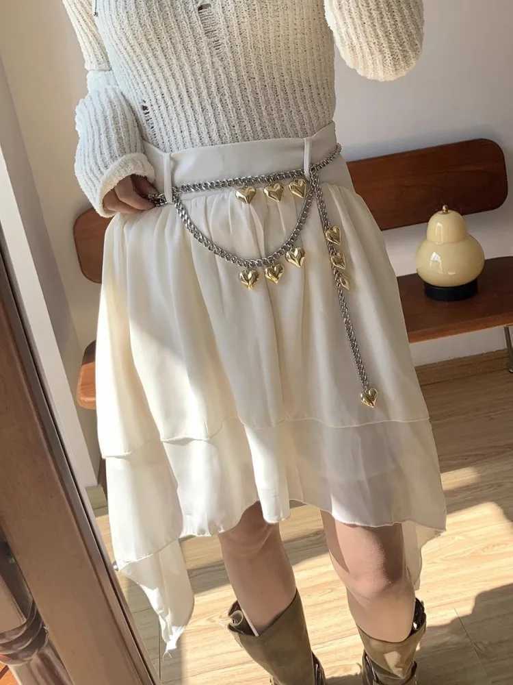 Design personalized pendant waist chain fashion accessory belt street womens metal belt X250410