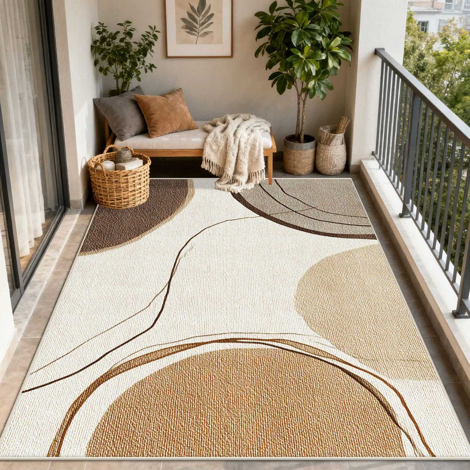 Nordic Abstract CARPET FOR LIVE ROOM Striped Home Decoration Balcony Outdoor Rugs Washable Antiskid Lounge Floor Mats Bedside Y251110