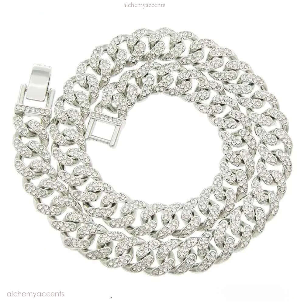 Cadena Cubana Hombre Moissanite Hip Hop Jewelry Gold Sier Men Necklace Cuban k Chain12mm