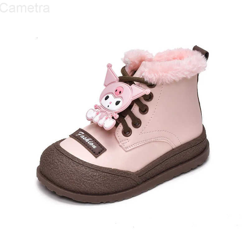 Sanrio Girl Hello Kitty Kawaii Fashion Comfortable Thicken Cotton Shoes Student Winter Cartoon Anime Child Snow Boots New Style H251110