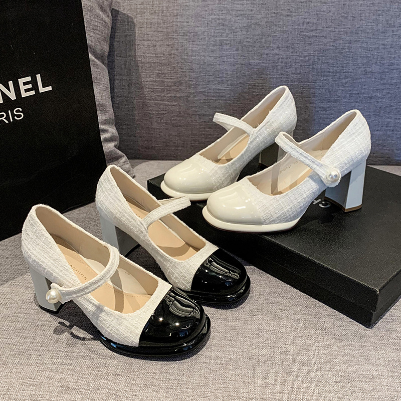 hot Free delivery high heels Simple and fashionable solid color thick heel high heels daily comfortable women's shoes