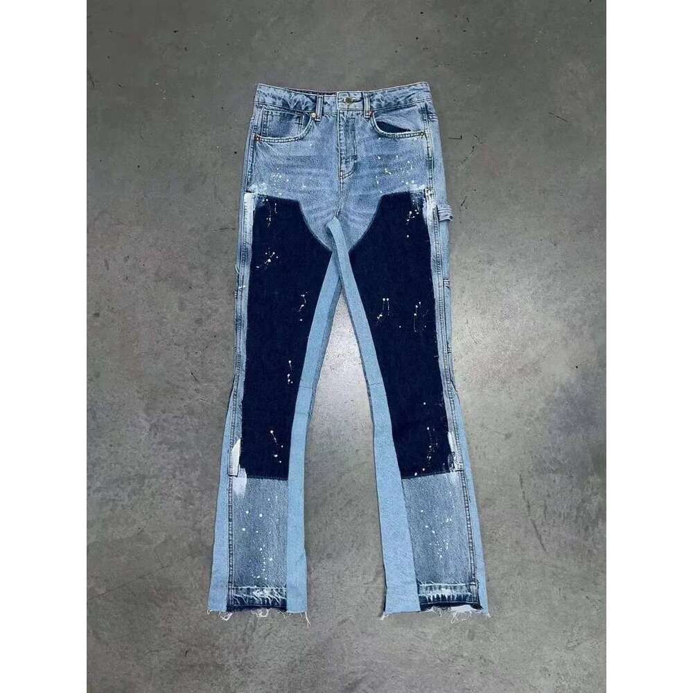 Punk High Street Raw Edge Micro-Trumpet Skinny Jeans Men Y2k Pants 2024 New Biker Rock Style Low-Rise Stretch Or Length Pants