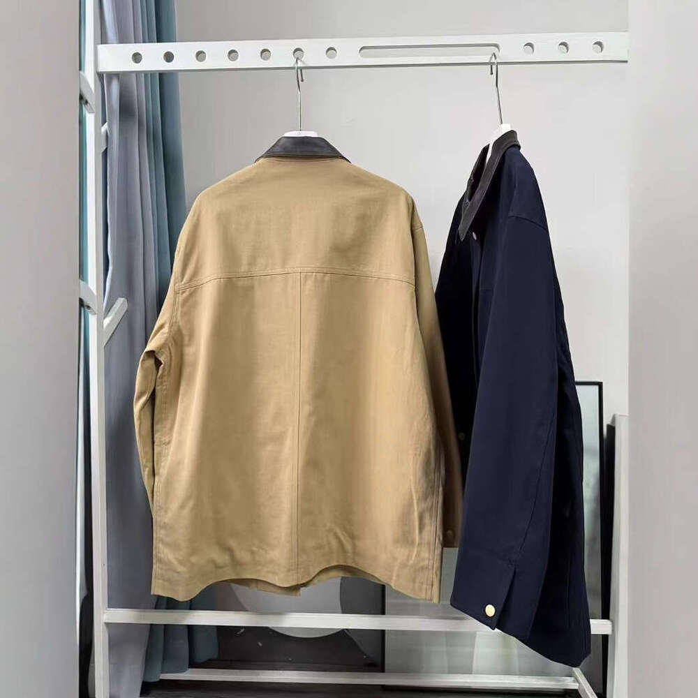 Designer Clothing Korean Spring Barn Workwear, Pocket Washed Cotton Loose Jacket Jacket, Women's Style Wardrobe 1.4K