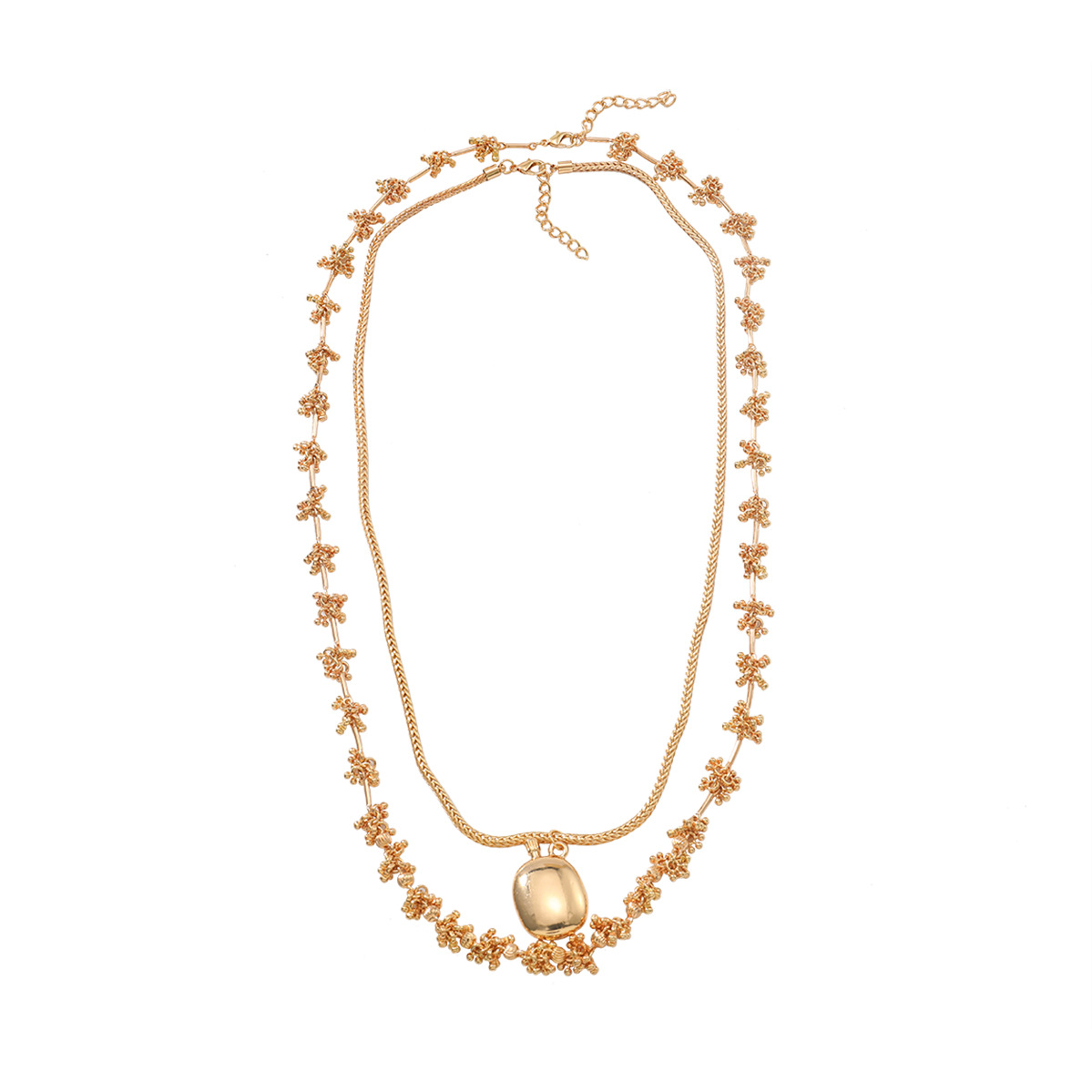 Creative Design Of Flower Bud Wine Pot Pendant Multiple Layers Of Necklace Simple Collarbone Chain Necklace Accessories Boutique Love Birthday Gift Ac