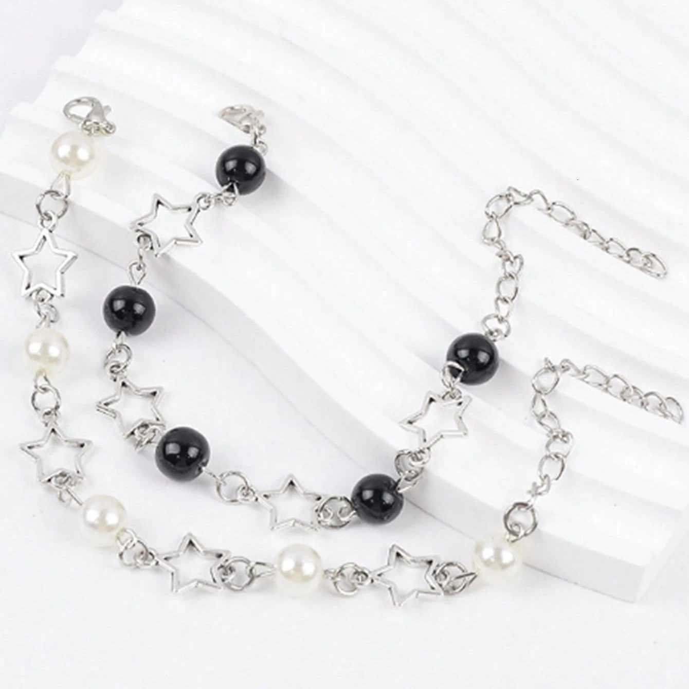 2-Piece Y2K Pearl Star Bracelet Set Suitable as a Mens Holiday Gift or Daily Wear BraceletT251110