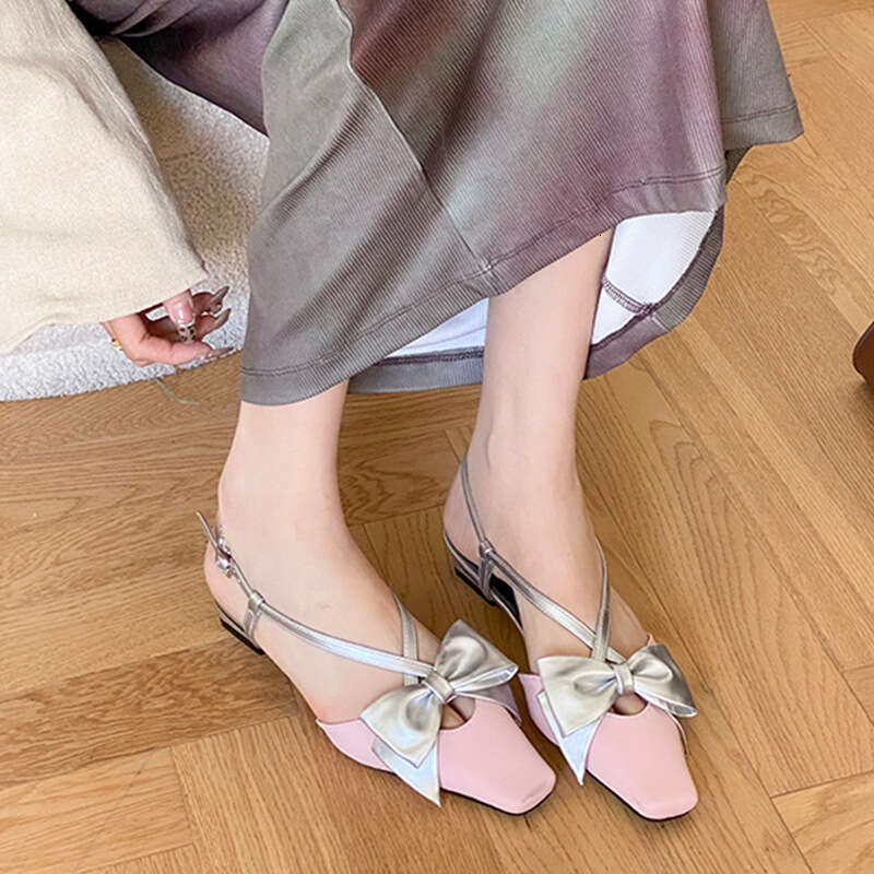 Woman Sandals Low Heeled French Toe Cap Sandals For Women In The Spring Of Paired Skirts And Women S Shoes Featuring A Niche Design With Thick Heels