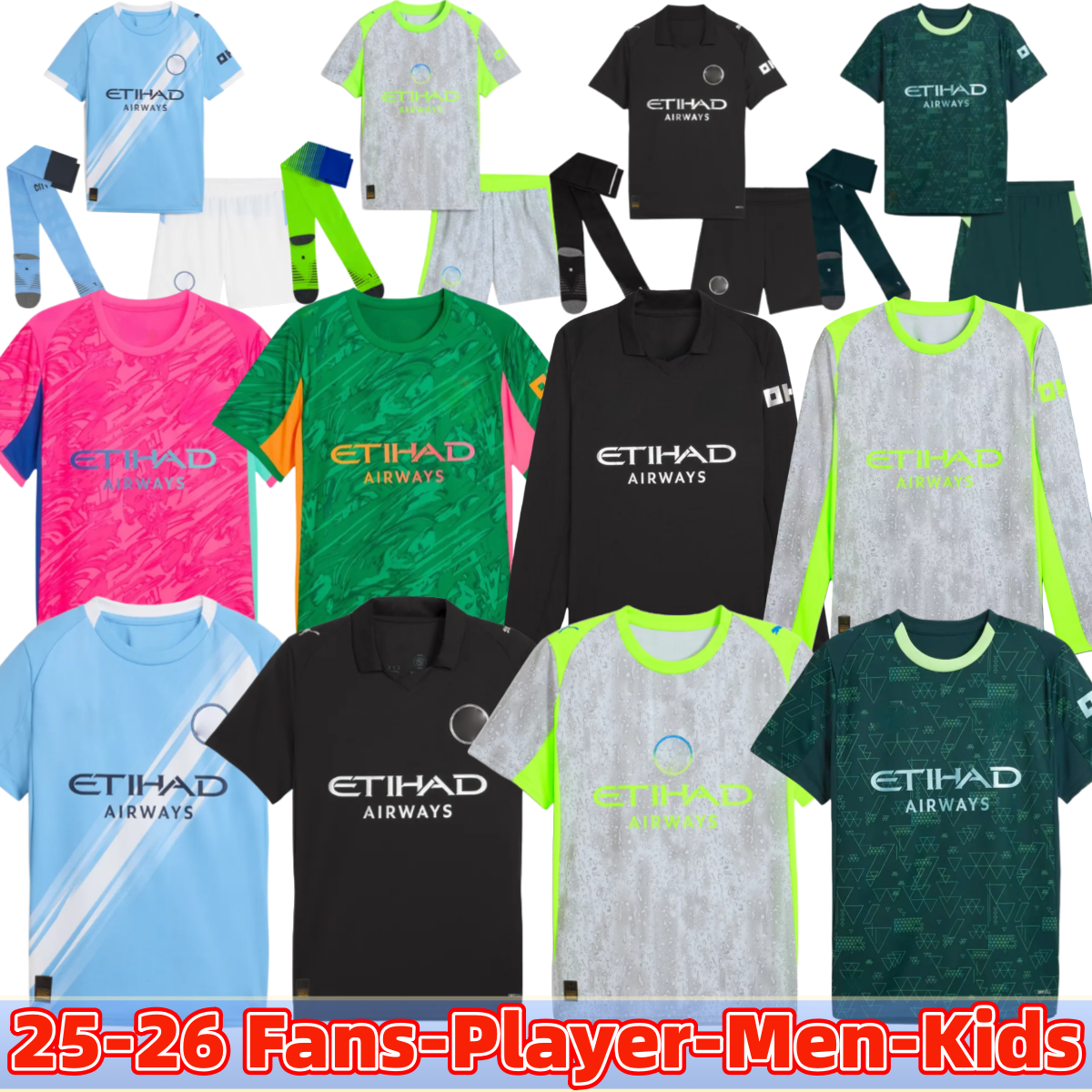 25 26 Man City Soccer Jerseys HAALAND FODEN MARMOUSH DOKU Cherki KOVACIC GVARDIOL DE BRUYNE Reijnders Football Shirt Men Kids Kits Goalkeeper RODRIGO 3XL 4XL