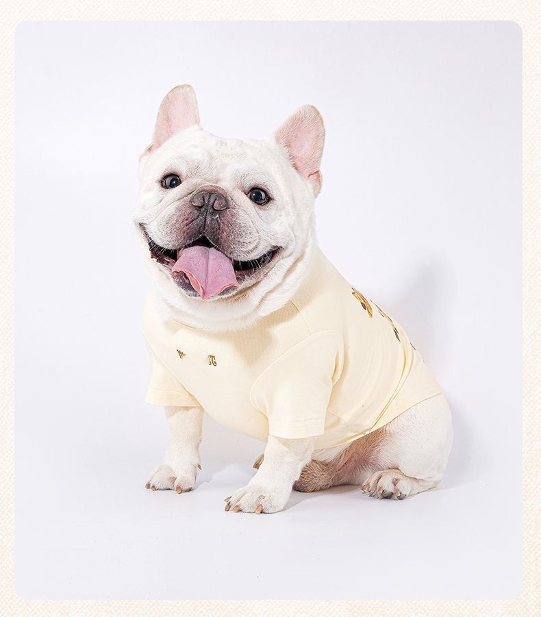 Fashionable Letter & Animal Print Pet Clothes, Soft & Skin-Friendly Fabric, Multiple Sizes for Dogs & Cats, Cute Back Animal Patterns, Stylish Outfit 