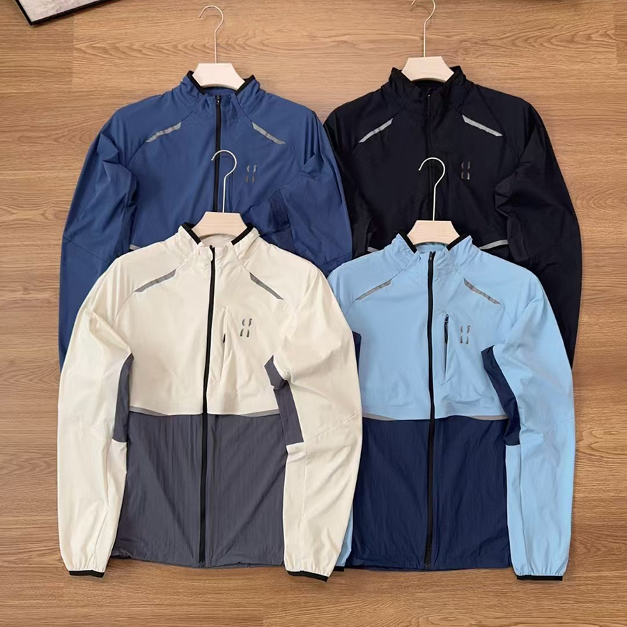 Designer Jacket Lightweight Outdoor Running Unisex Style Lightweight Swing-Fit Marathon Running Jacket Stand-Up Collar Sun Protection Sizes M-3XL
