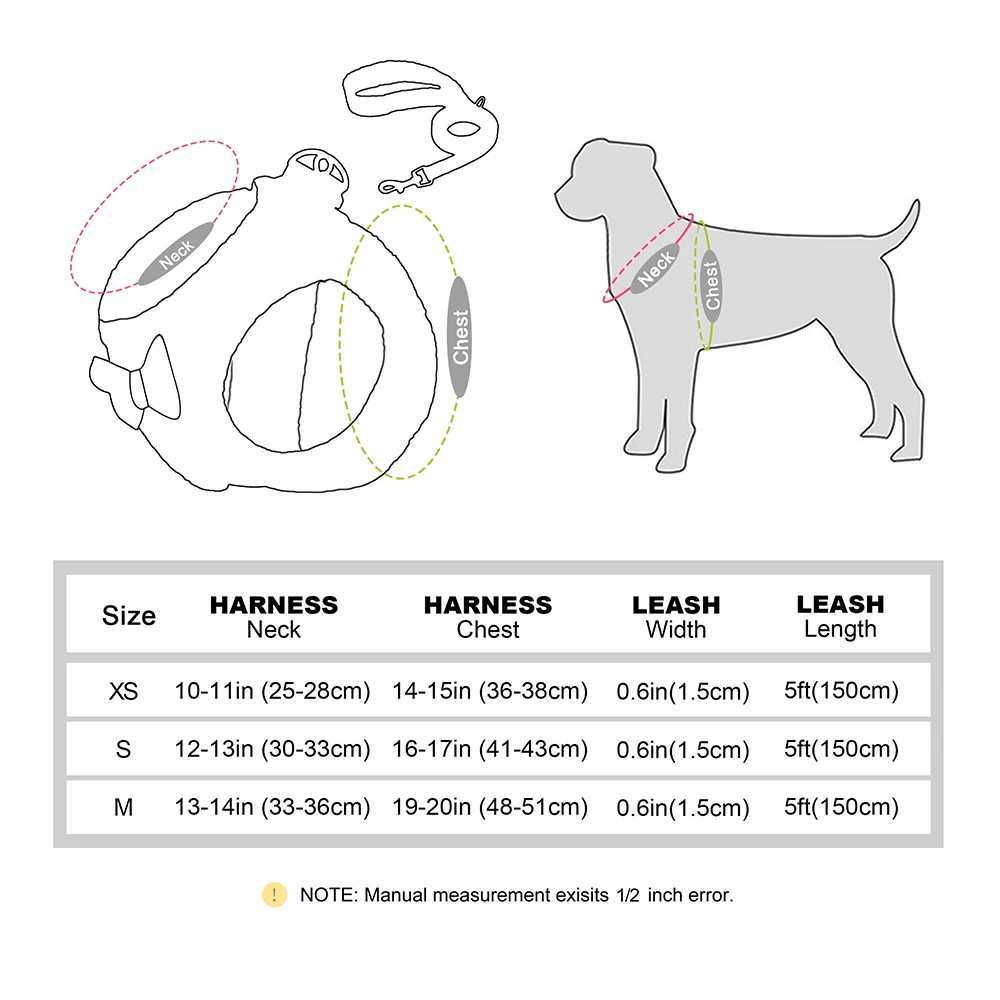 Soft Dog Harness Leash Set Adjustable Dog Harnesses With Cute Bowtie Accessories Warm Winter Pet Vest Lead for Small Medium Dogs J251110