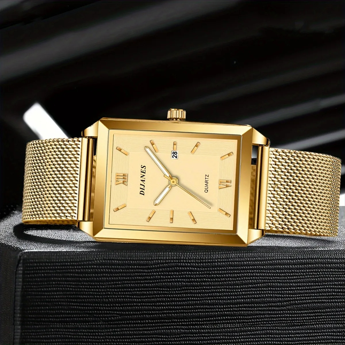 Fashion Mens Business Watches for Men Rectangle Stainless Steel Quartz Wrist Watch Man Casual Leather Watch relogio masculino 251110