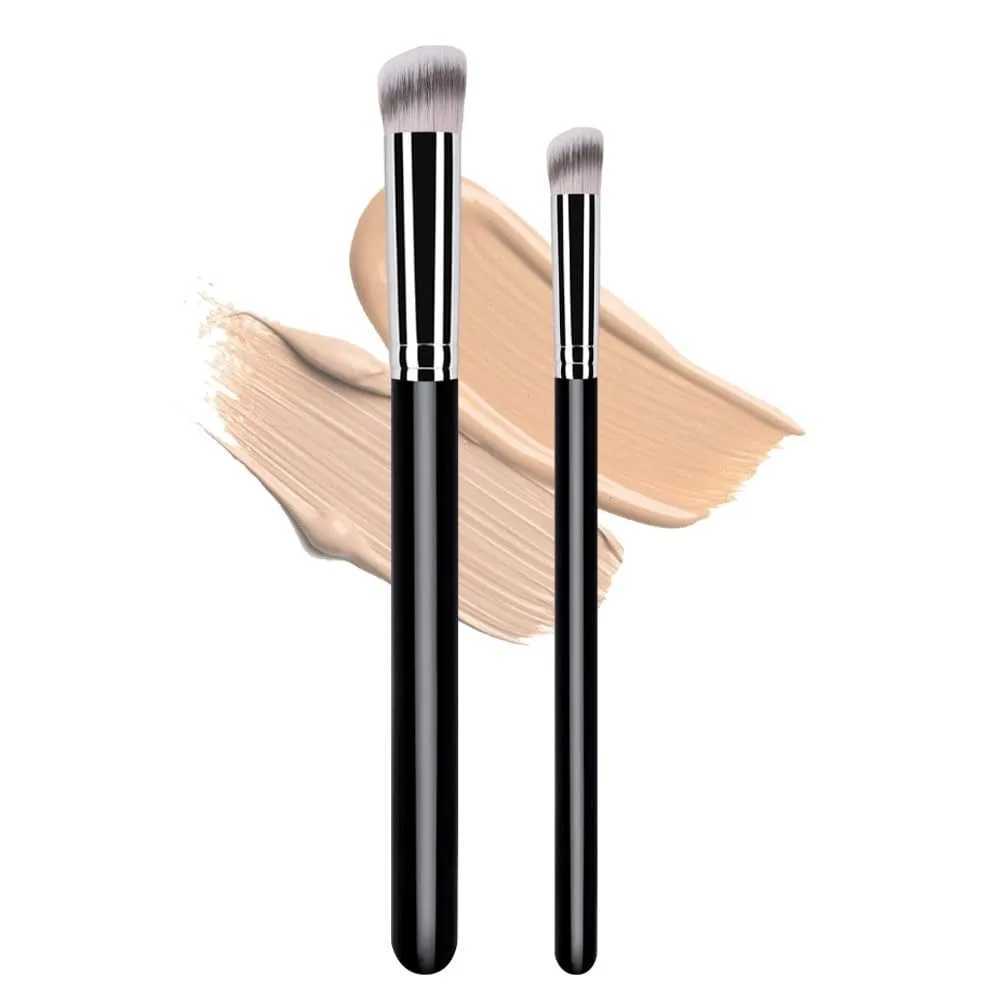 Professional Concealer Brush - Flat Round Head Foundation Concealer Makeup Brush for Under Eye Face Contour Detail Coverage L251110