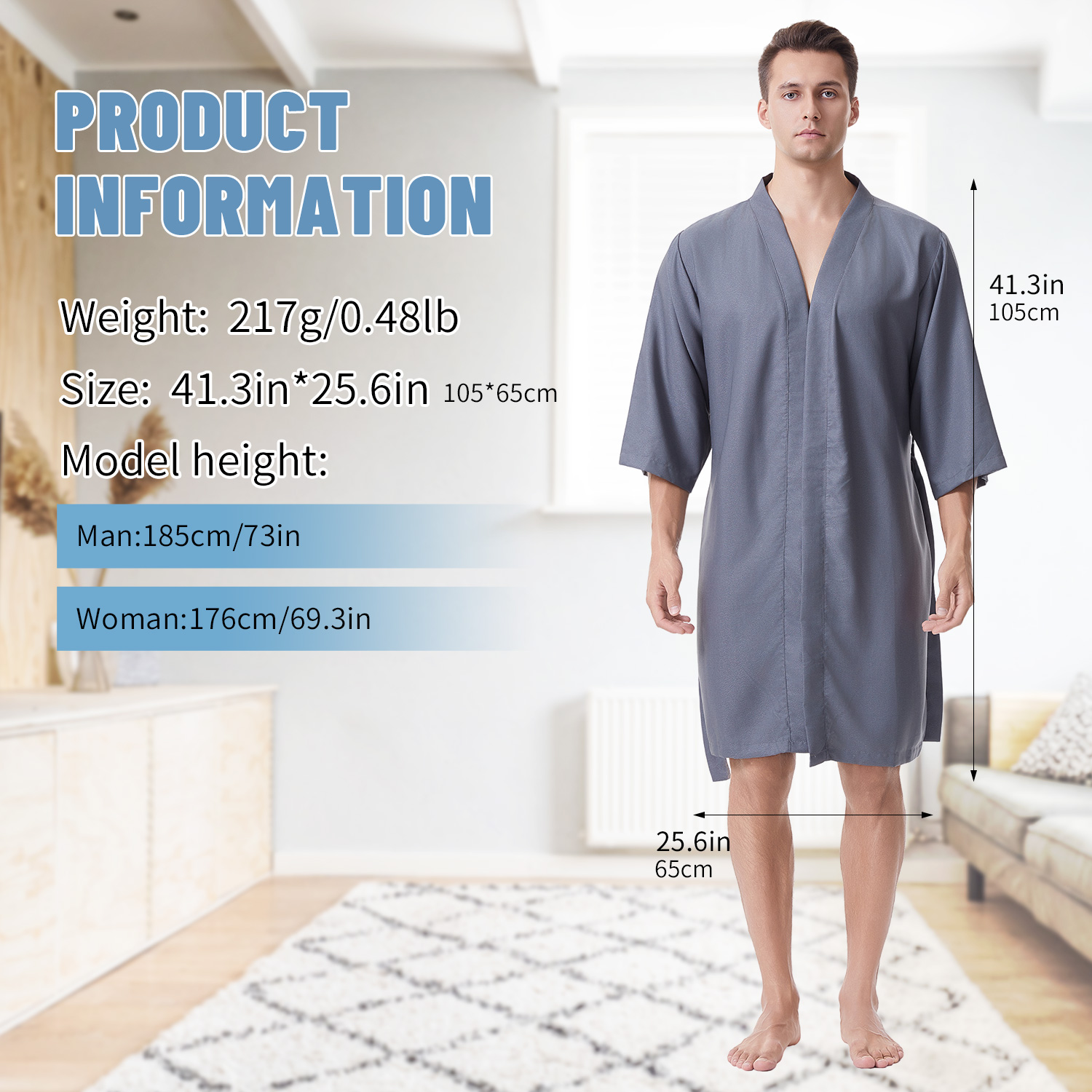 MUTAO Adult Quick-Drying Changing Robe Home Bathrobe with Belt, Lightweight & Soft Microfiber Changing Towel for Men and Women, For Outdoor & Indoor