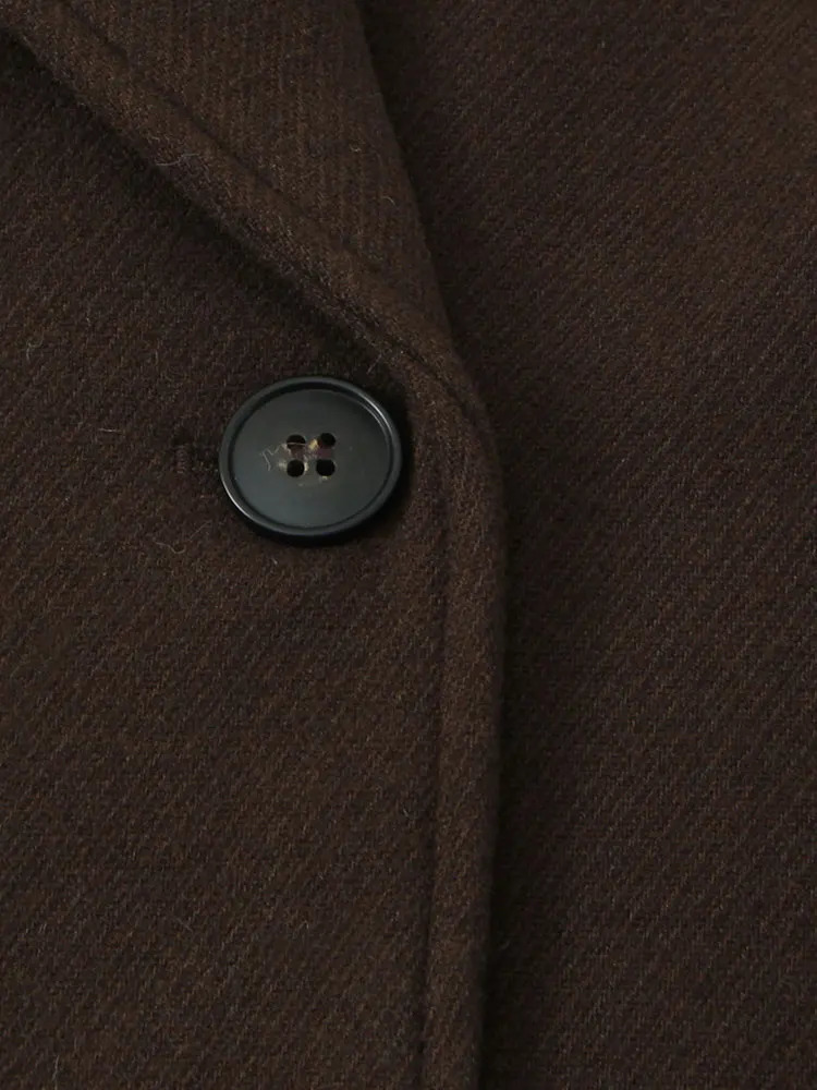 NLZGMSJ Vintage Casual Chic Women Overcoat Solid Pockets Doublebreasted Short Coat Fashion Winter Holiday Coats 251110