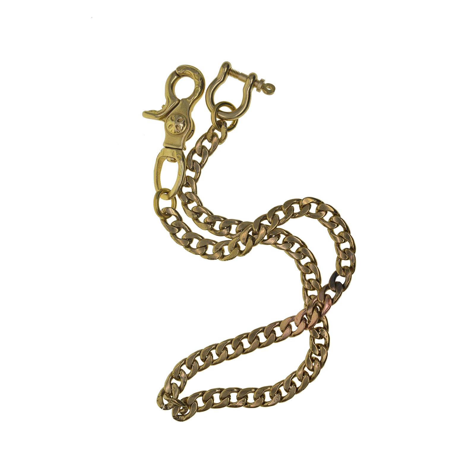 High quality brass wallet jeans runners motor Italian 9mm NK Figaro curl flat Cuban chain link heartshaped lobster hook release buckle 250410