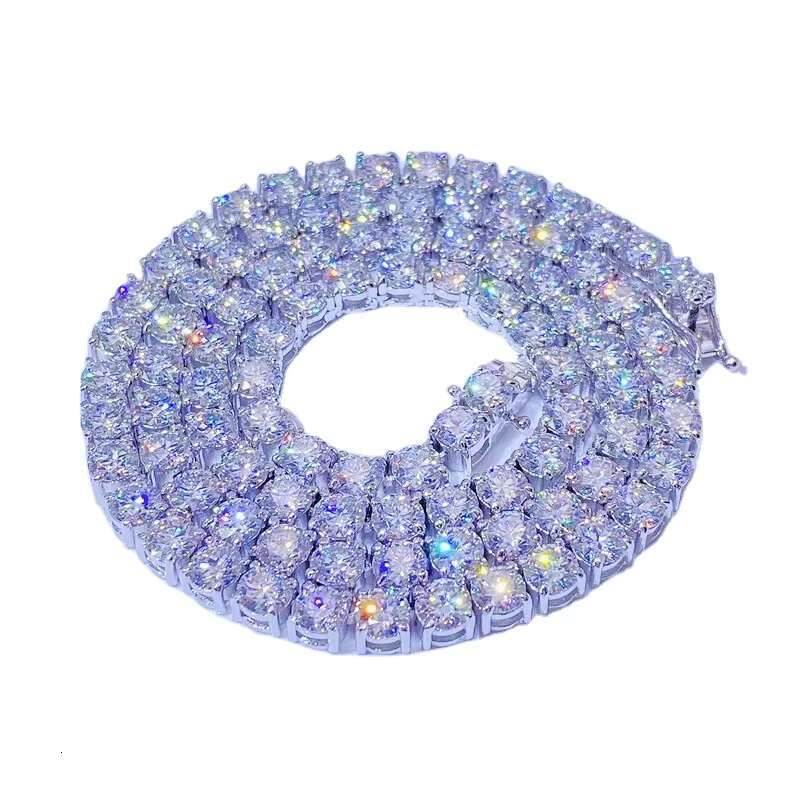 Fine Jewelry Selling 2mm-6.5mm D Color VVS Moissanite Tennis Chain Bracelet 925 Sterling Silver Moissanite Chain