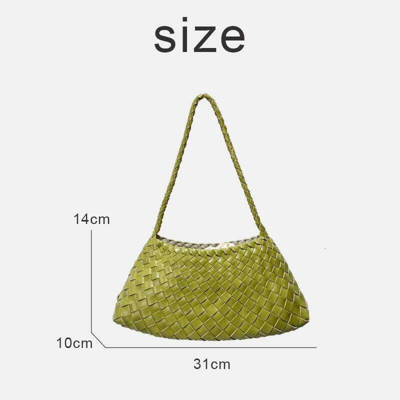 Hand Woven Shell Bags For Women Luxury Designer Handbags Purses 2025 New In PU Cross Weaving With Inner Pocket Underarm Shoulder