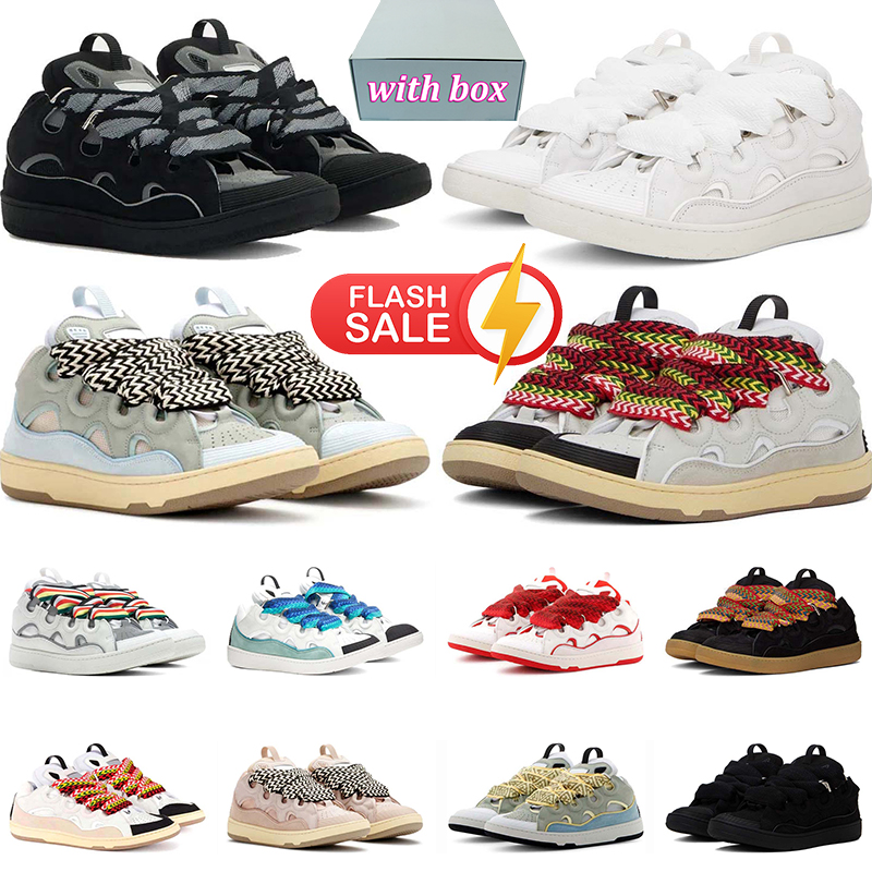 with box designer dress shoes sneakers for men women white black leather mens runners chaussure luxury platform trainers
