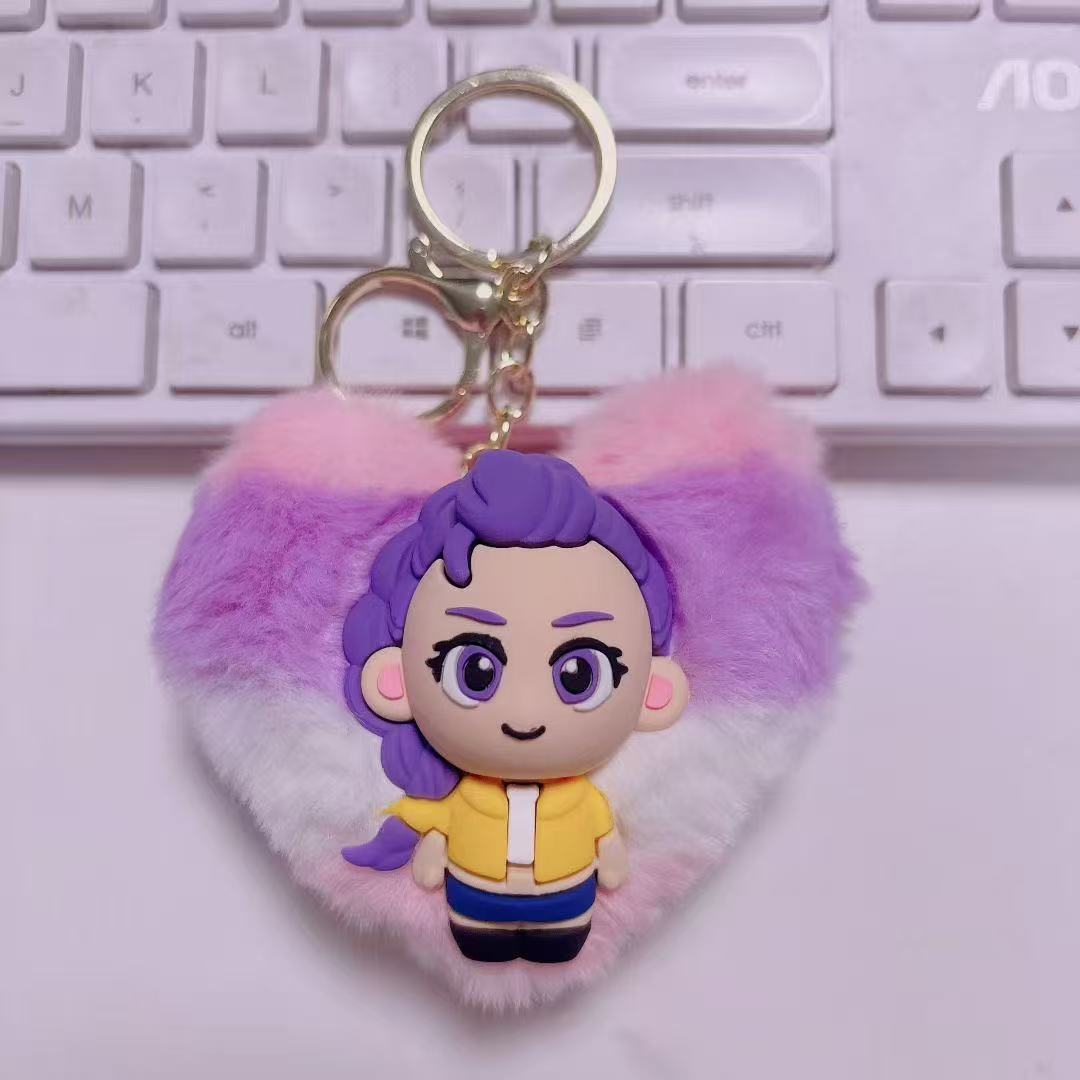 Custom Creative Cute Lovely Kpop Demon Hunters Pendant Keychain Gift For Handbag, Purse, Backpack, Car Keys