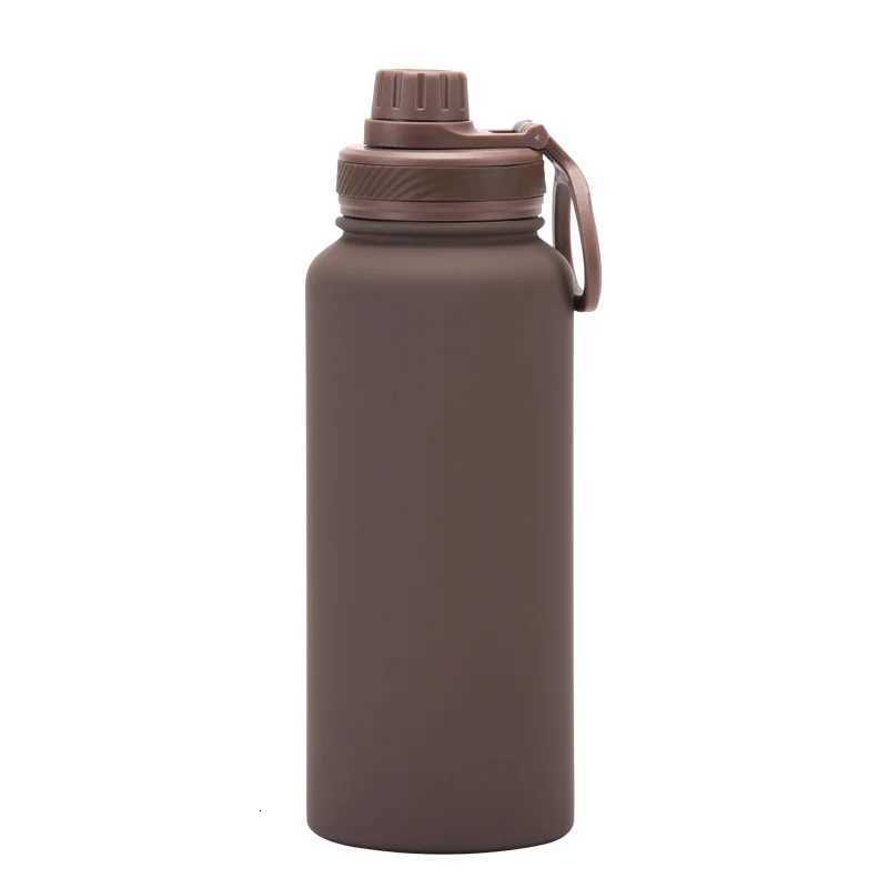 Fashionable cup skin feel 1L 34oz 1000ml stainless steel thermal flask thermos vacuum water bottle with screw top Y251110
